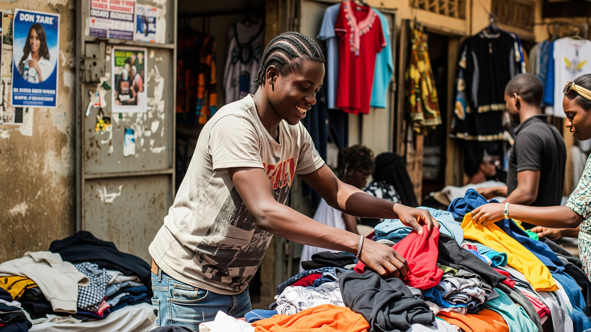 Friendly diverse Kenyan small business owners